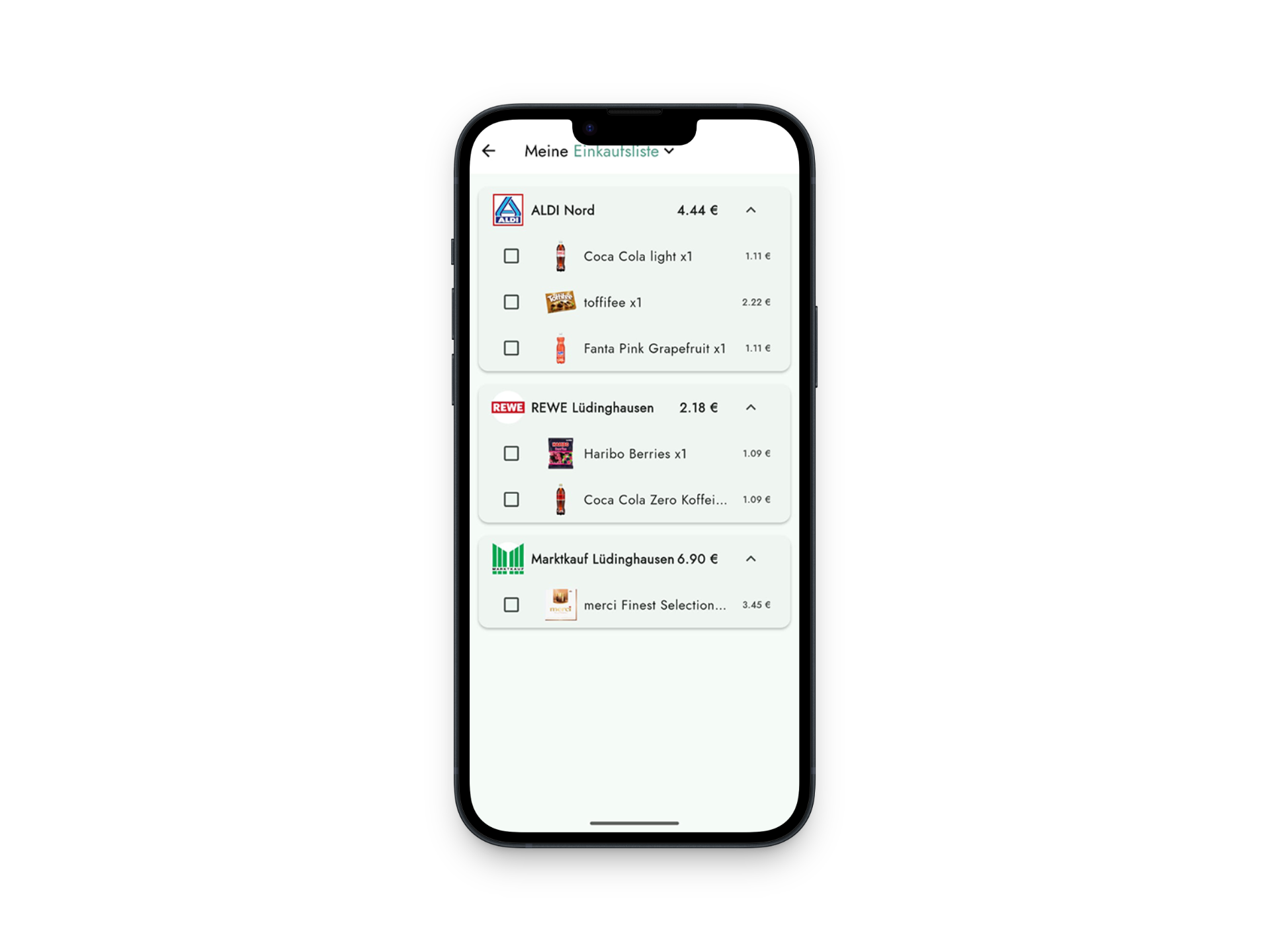 Screenshot Angebote