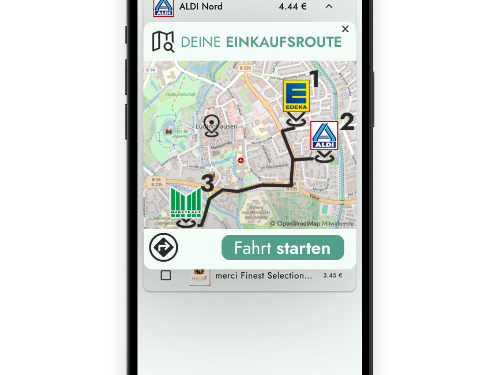 Screenshot Route